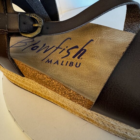 Blowfish Malibu Tanna Platform Strap Wedge Sandal Women Size 8 Brown - Picture 3 of 16